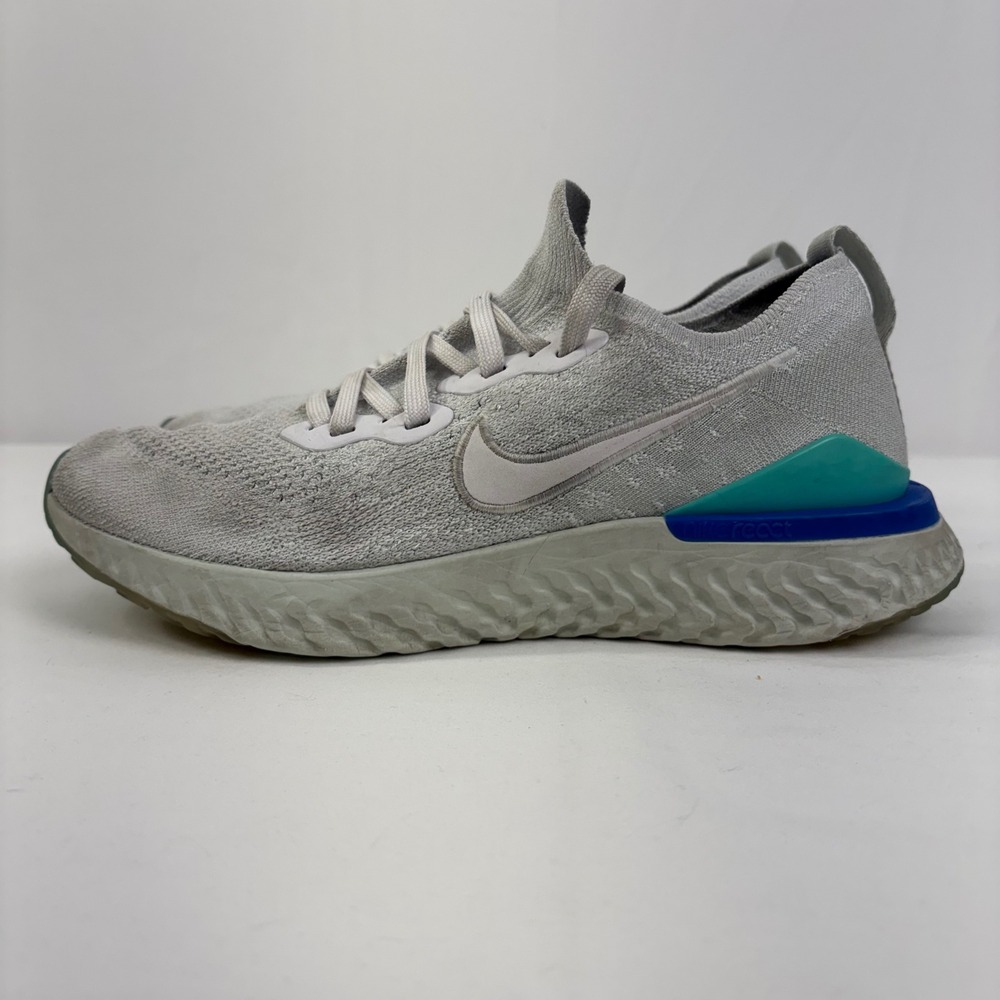Nike Epic‎ React Flyknit 2 Womens Running Shoes White Aqua BQ8927-105 Size 9